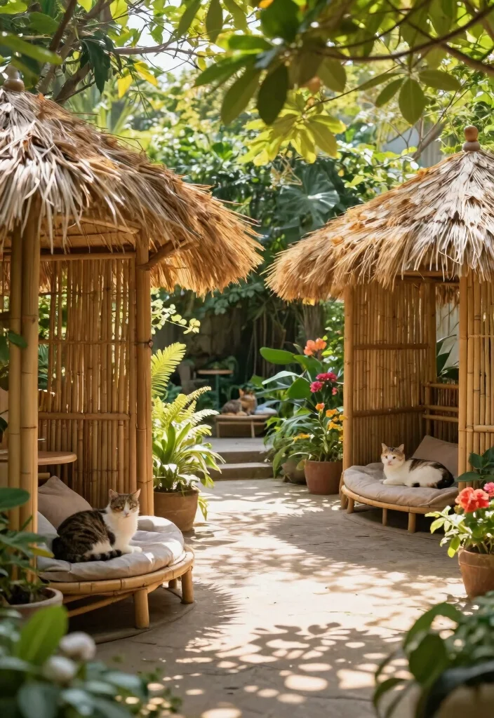 10 Outdoor Cat Room Ideas That Keep Indoor Cats Safe in Fresh Air - 7. Natural Shade Structures 1