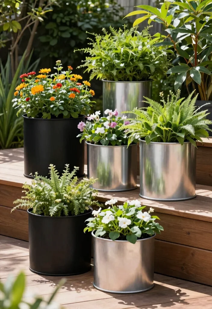 12 Big Outdoor Pots for Plants Ideas That Don't Crack - 12. Metal Planters 1