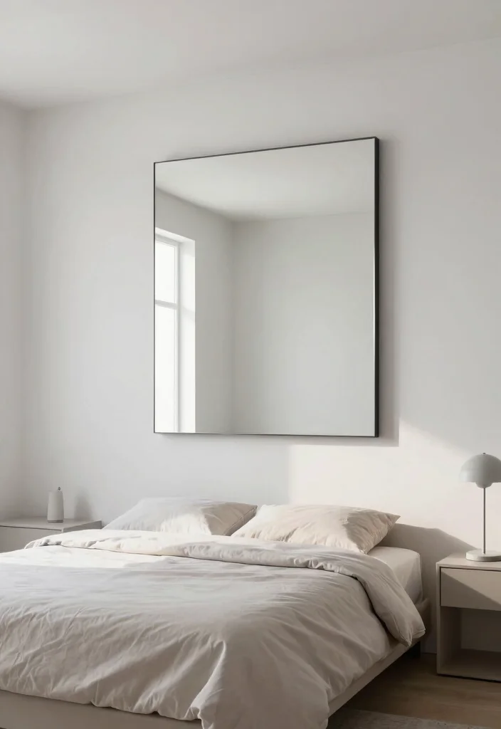 12 Ceiling Mirror Above Bed Ideas That Mount Safely Without Falling Risk - 1. Sleek and Minimalist Design 1