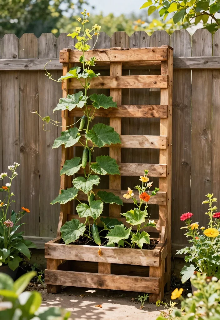 12 Cheap Trellis Ideas That Look Expensive and Support Heavy Vines - 1. Rustic Wooden Pallet Trellis 1