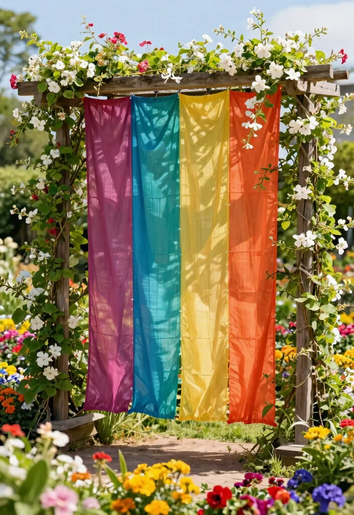 12 Cheap Trellis Ideas That Look Expensive and Support Heavy Vines - 10. Canvas or Fabric Trellis 1