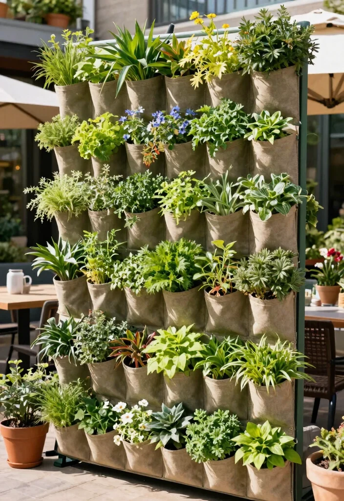 12 Cheap Trellis Ideas That Look Expensive and Support Heavy Vines - 12. Vertical Garden Wall with Pocket Planters 1