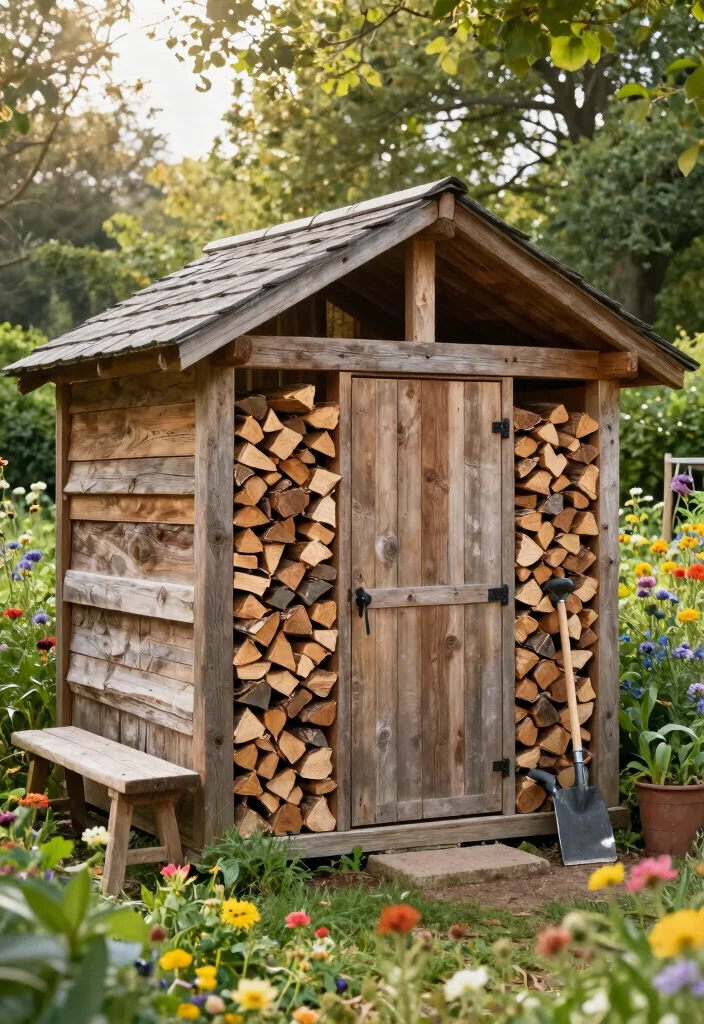 12 Outdoor Firewood Storage Ideas That Keep Wood Dry Year-Round - 1. Rustic Wood Sheds 1