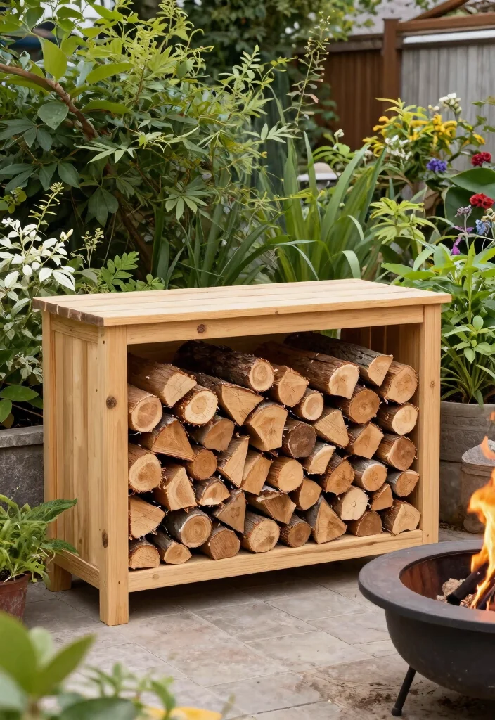 12 Outdoor Firewood Storage Ideas That Keep Wood Dry Year-Round - 10. Raised Firewood Storage 1