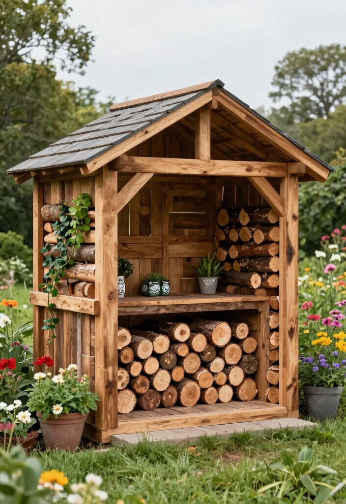 12 Outdoor Firewood Storage Ideas That Keep Wood Dry Year-Round - 6. Custom Firewood Shelters 1