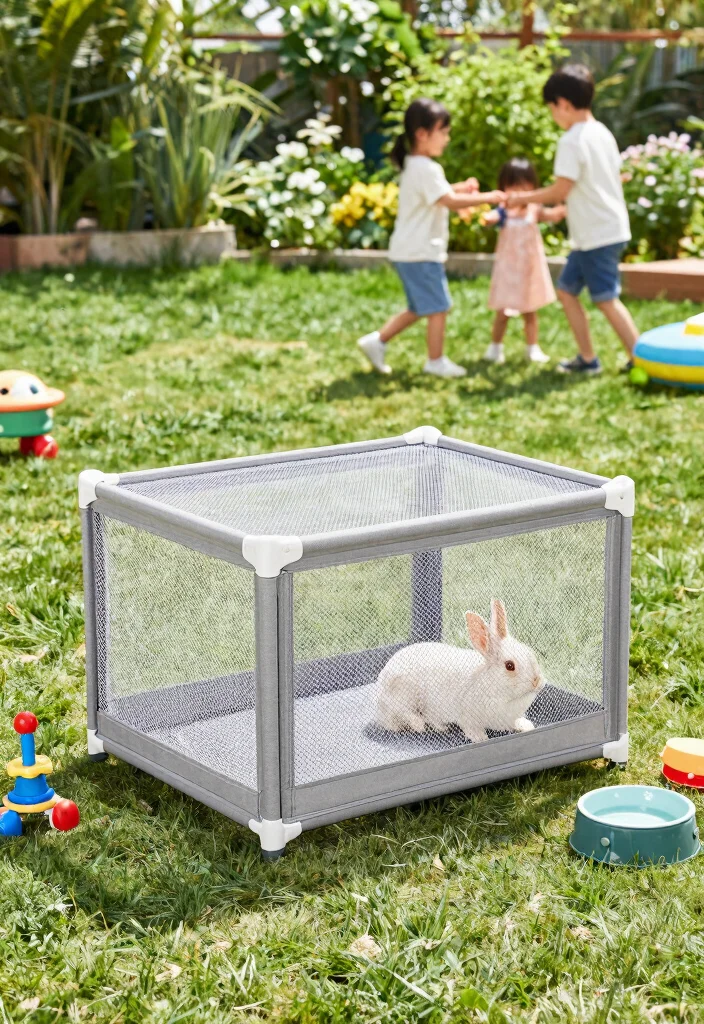12 Outdoor Rabbit Cage Ideas That Protect From Weather and Predators - 7. The Portable Rabbit Cage 1