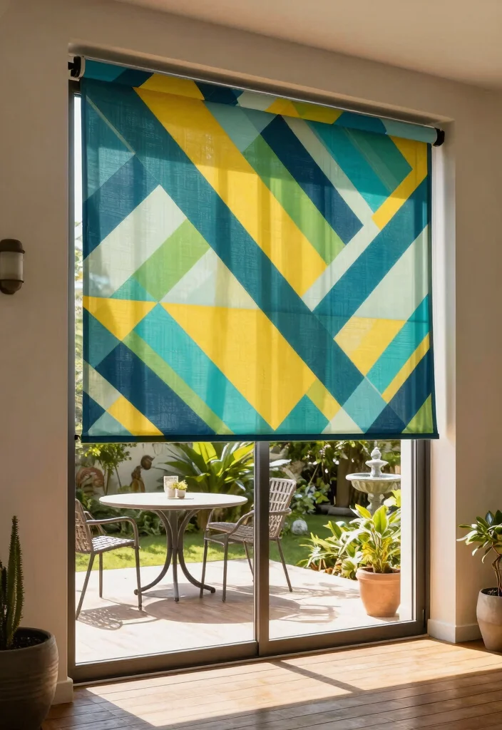 12 Patio Door Blinds Ideas That Block Heat Without Drilling - 3. Roller Blinds for Maximum Flexibility 1