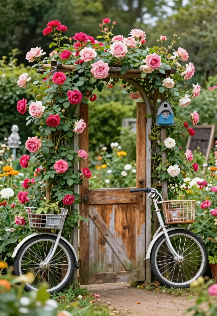 12 Window Trellis Exterior Ideas That Support Climbing Roses - 7. DIY Repurposed Items Trellis 1