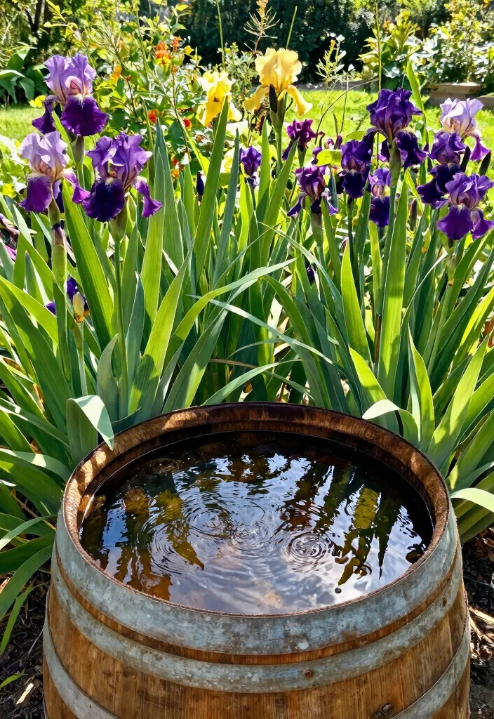 12 Wine Barrel Planter Ideas That Drain Without Root Rot - 8. Wine Barrel Rain Garden 1