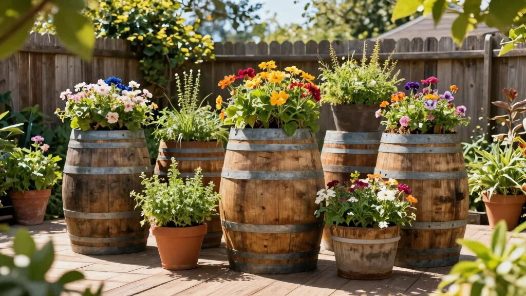 12 Wine Barrel Planter Ideas That Drain Without Root Rot