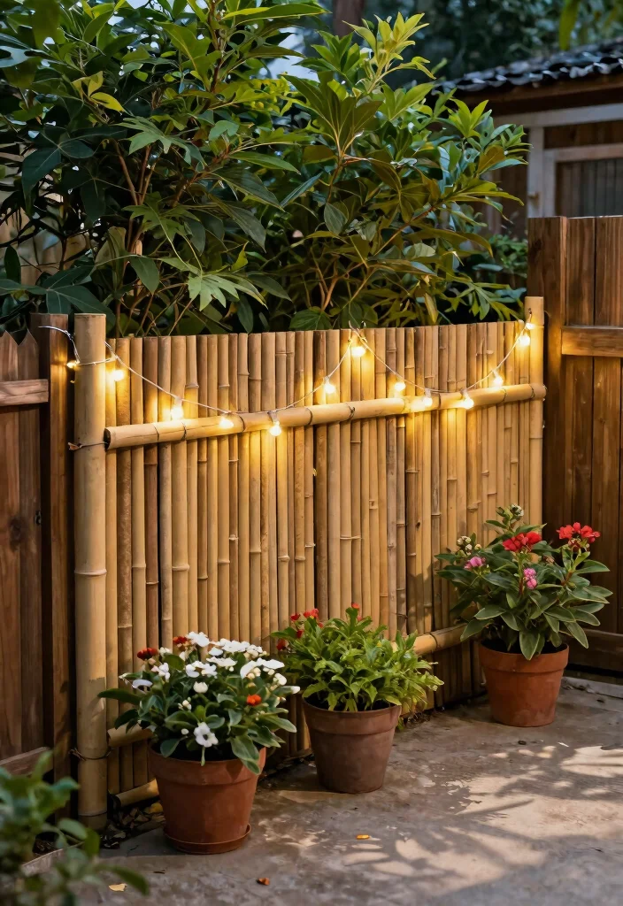 14 Bamboo Fence Ideas That Block Neighbors Without Permits - 7. Bamboo Roll Fencing 1
