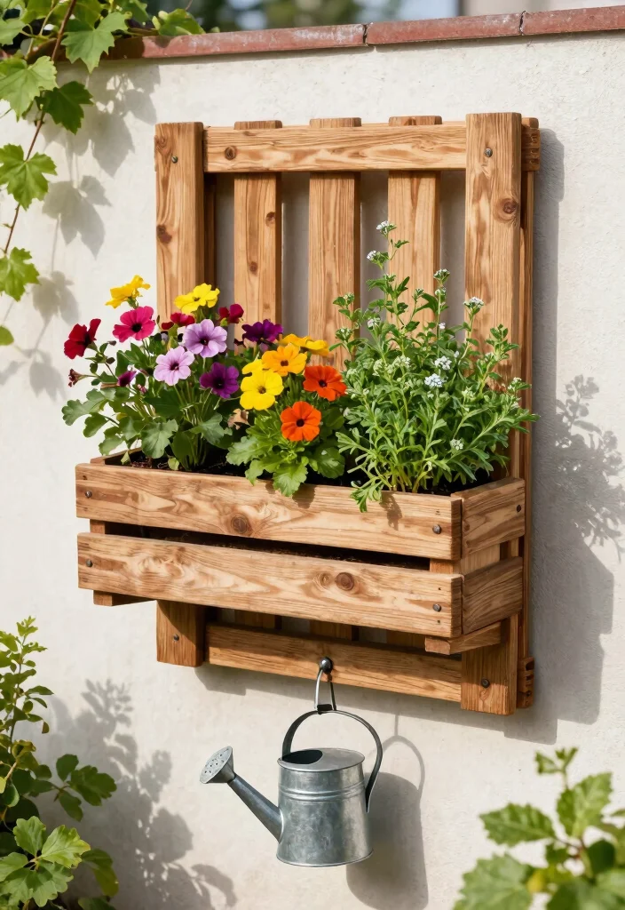 14 Easy Planter Boxes Ideas You Can Build in One Weekend - 2. Vertical Pallet Planter 1