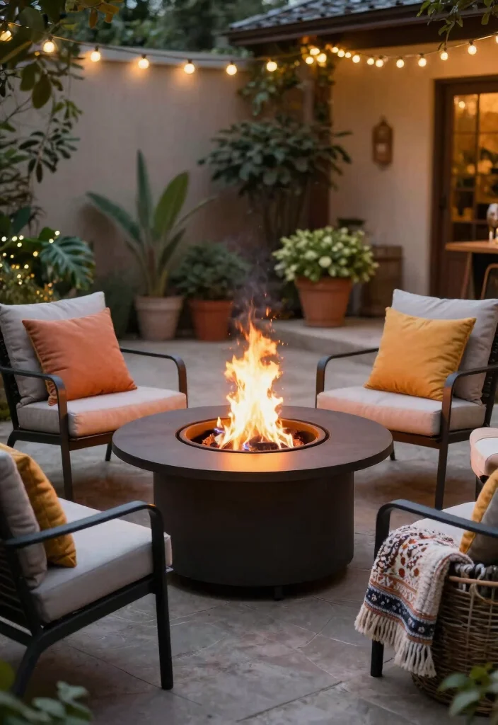 14 Fire Pit Table Ideas That Add Warmth Without Taking Up Your Whole Patio - 1. Round Fire Pit Table: Perfect for Intimate Gatherings 1