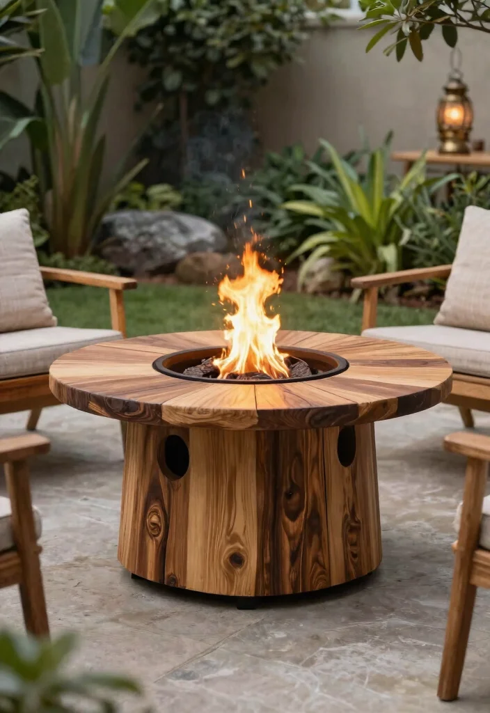 14 Fire Pit Table Ideas That Add Warmth Without Taking Up Your Whole Patio - 14. Eco-Friendly Fire Pit Table: Sustainability in Style 1