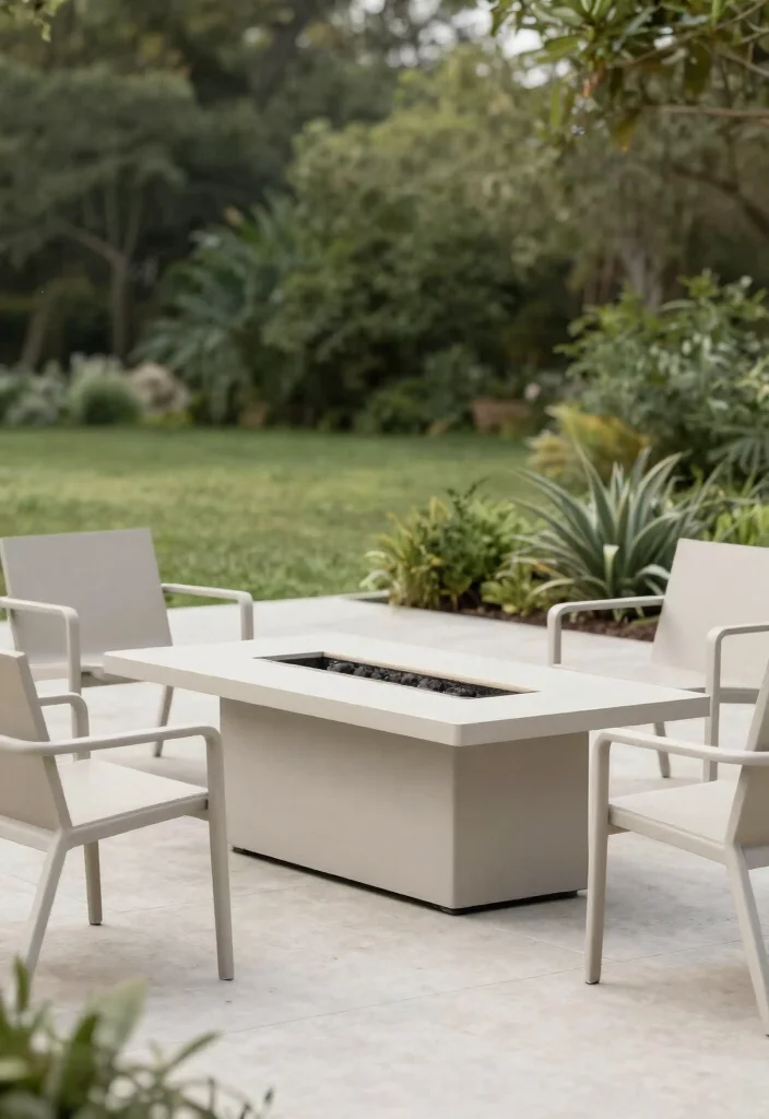 14 Fire Pit Table Ideas That Add Warmth Without Taking Up Your Whole Patio - 4. Minimalist Fire Pit Table: Embrace Simplicity 1