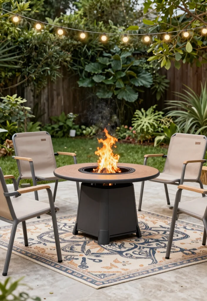 14 Fire Pit Table Ideas That Add Warmth Without Taking Up Your Whole Patio - 6. Portable Fire Pit Tables: Flexibility at Its Best 1