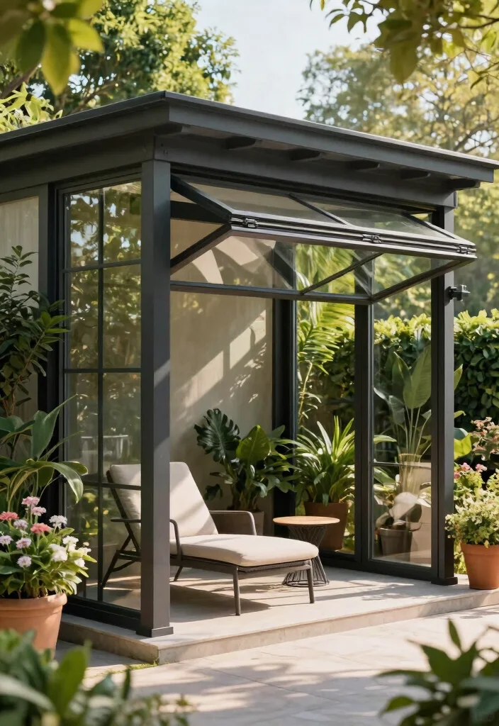 14 Glass Roof Pergola Ideas That Don't Turn Into an Oven in Summer - 2. Retractable Glass Panels 1