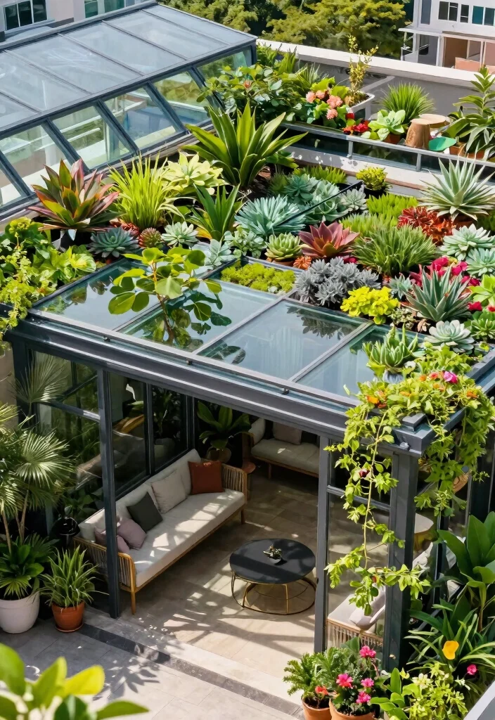 14 Glass Roof Pergola Ideas That Don't Turn Into an Oven in Summer - 7. Green Roof Integration 1