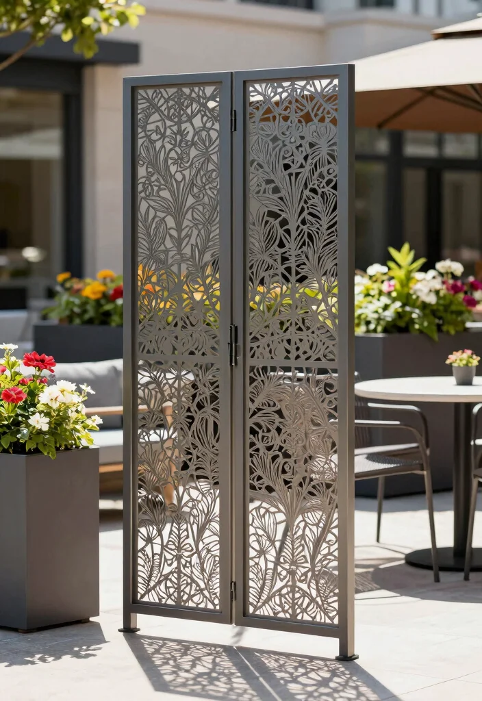 14 Patio Privacy Screen Ideas That Block Neighbors Fast - 5. Metal Privacy Screens 1