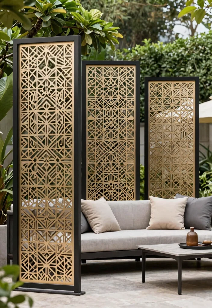 14 Patio Privacy Screen Ideas That Block Neighbors Fast - 7. Decorative Screens 1