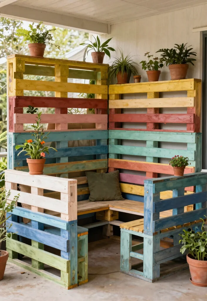 14 Patio Privacy Screen Ideas That Block Neighbors Fast - 9. Recycled Pallet Screens 1