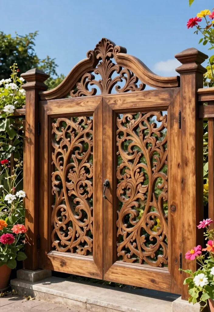 14 Wood Privacy Fence Ideas That Last 10+ Years Without Rotting - 12. Ornamental Fences: Decorative and Durable 1