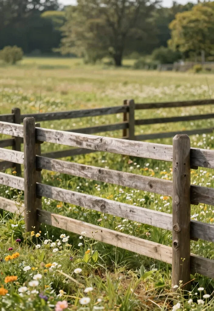 14 Wood Privacy Fence Ideas That Last 10+ Years Without Rotting - 13. Farm Fences: Practical and Durable 1