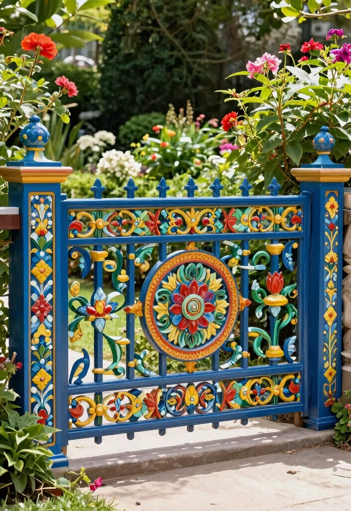 14 Wood Privacy Fence Ideas That Last 10+ Years Without Rotting - 14. Custom Art Fences: Personal Expression 1