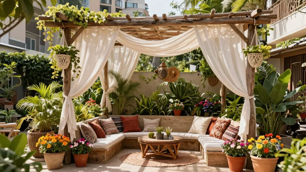 15 Boho Pergola Ideas That Provide Full Shade and Privacy