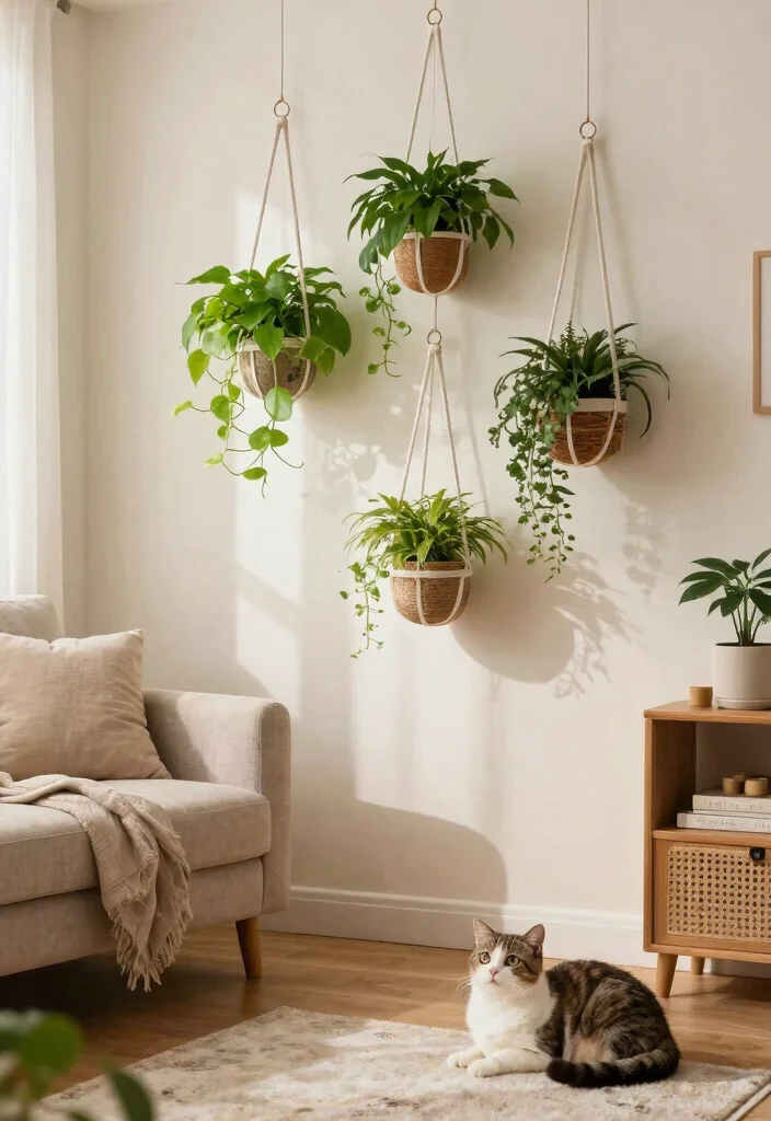 15 Ceiling Plant Hanger Concepts That Hold Multiple Pots Safely - 12. Pet-Friendly Hanging Options 1