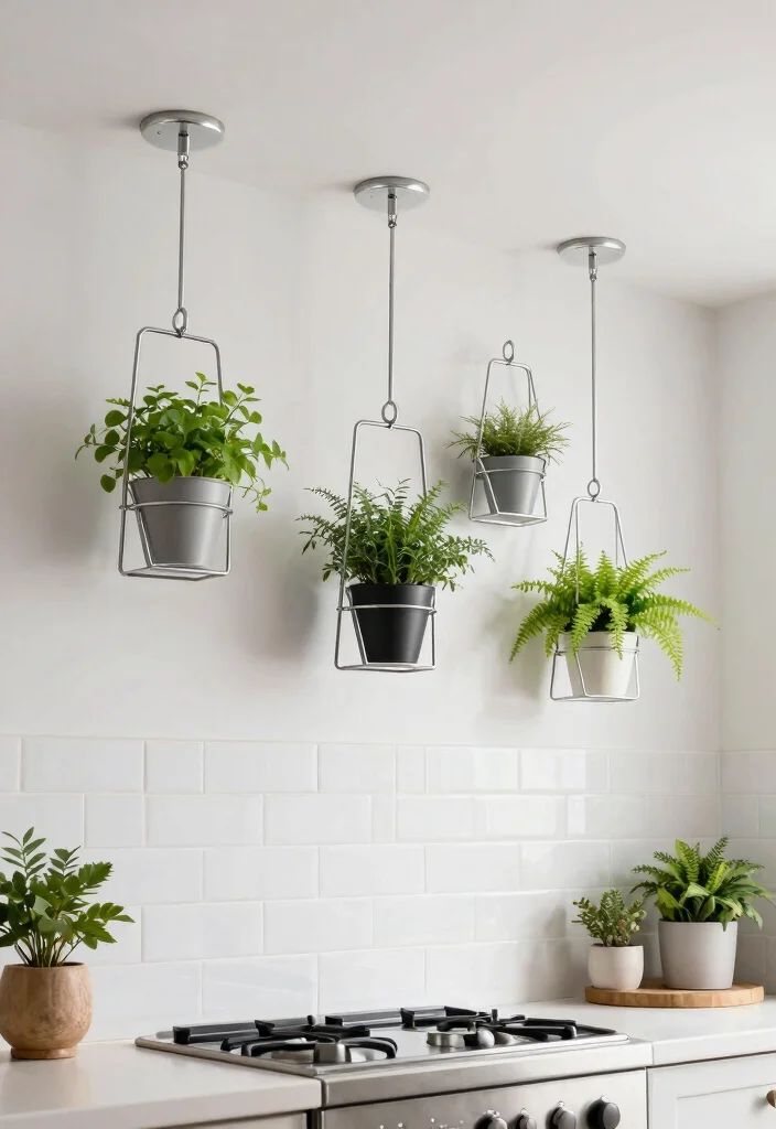 15 Ceiling Plant Hanger Concepts That Hold Multiple Pots Safely - 2. Sleek Metal Frames for a Modern Touch 1