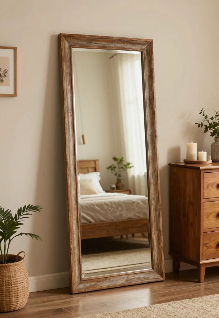 15 Farmhouse Decor Bedroom Ideas on a Budget That Look Cohesive - 12. Incorporate Vintage Mirrors 1