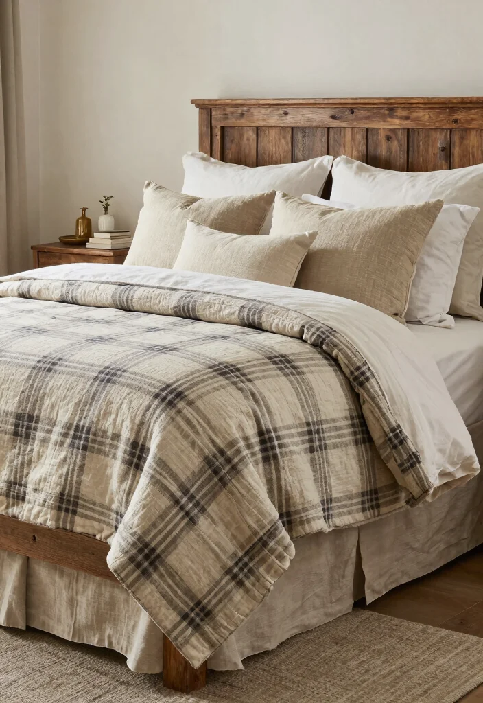 15 Farmhouse Decor Bedroom Ideas on a Budget That Look Cohesive - 13. Farmhouse-Inspired Bedding 1