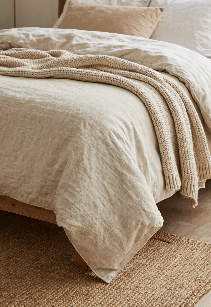 15 Farmhouse Decor Bedroom Ideas on a Budget That Look Cohesive - 6. Use Natural Textiles 1