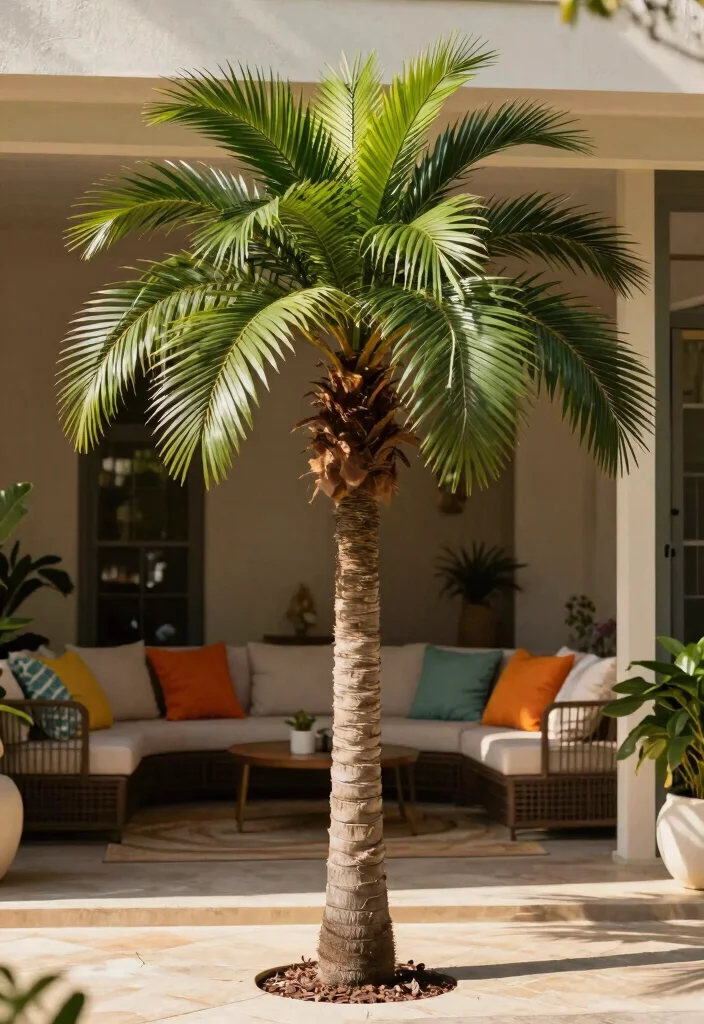 15 Faux Plants for Front Porch That Actually Fool Neighbors - 4. Majestic Faux Palm Trees 1