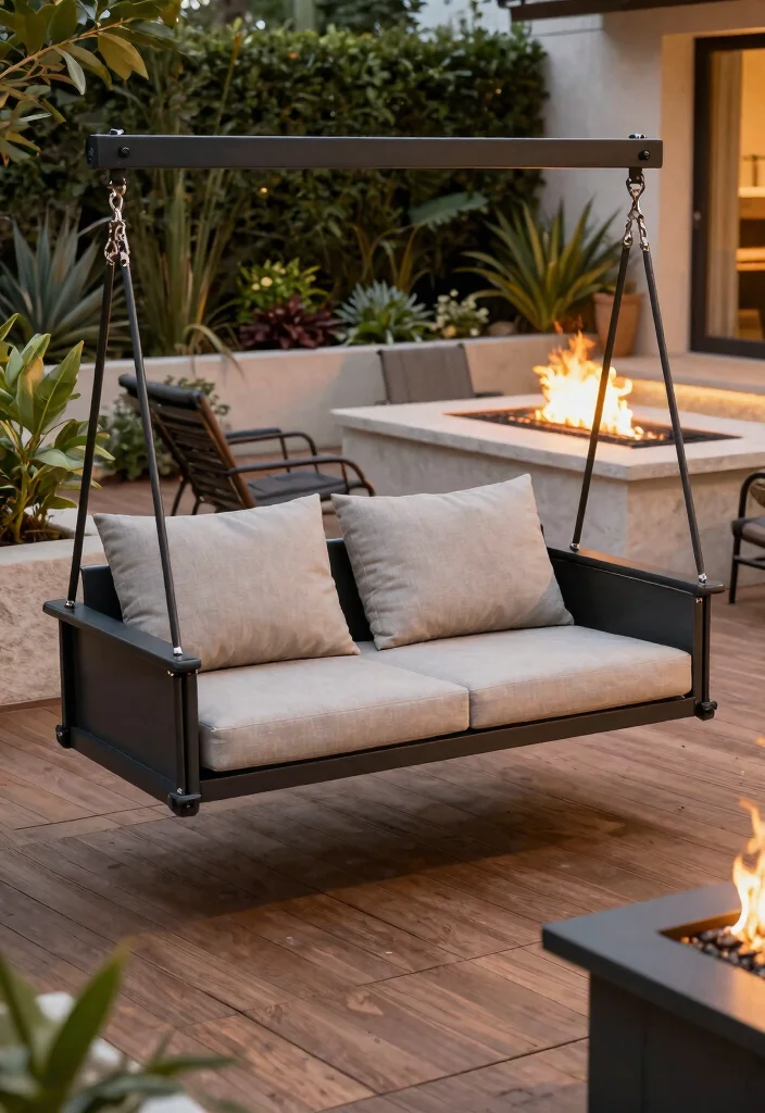 15 Fire Pit Swings That Hold Adults and Stay Safely Anchored - 5. Swing with Built-In Storage 1