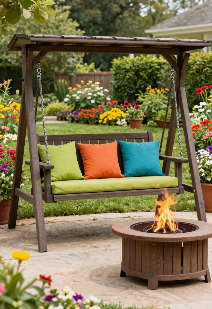 15 Fire Pit Swings That Hold Adults and Stay Safely Anchored - 6. Swing with Weatherproof Features 1