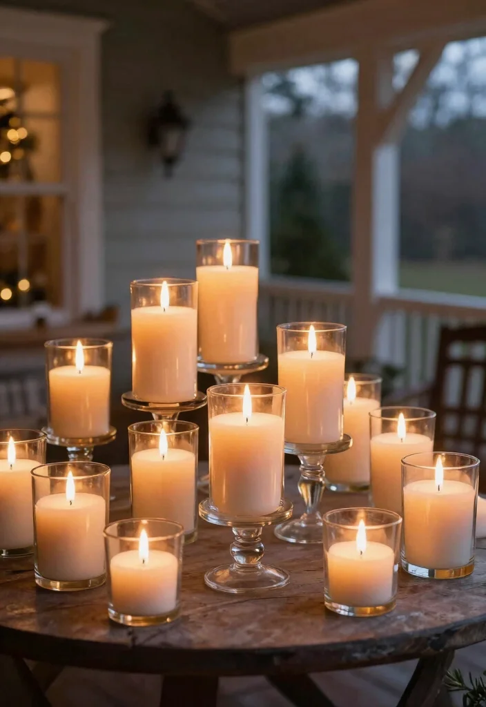 15 Front Porch Christmas Ideas That Welcome Without Clutter - 15. Scented Candles 1