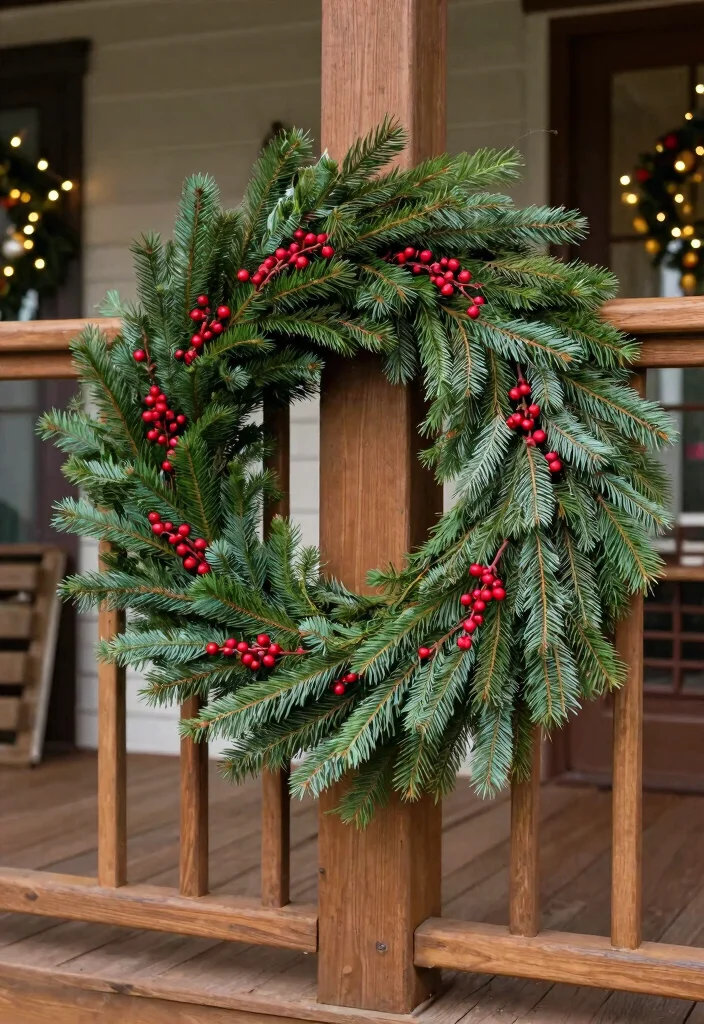 15 Front Porch Christmas Ideas That Welcome Without Clutter - 6. Natural Garland 1