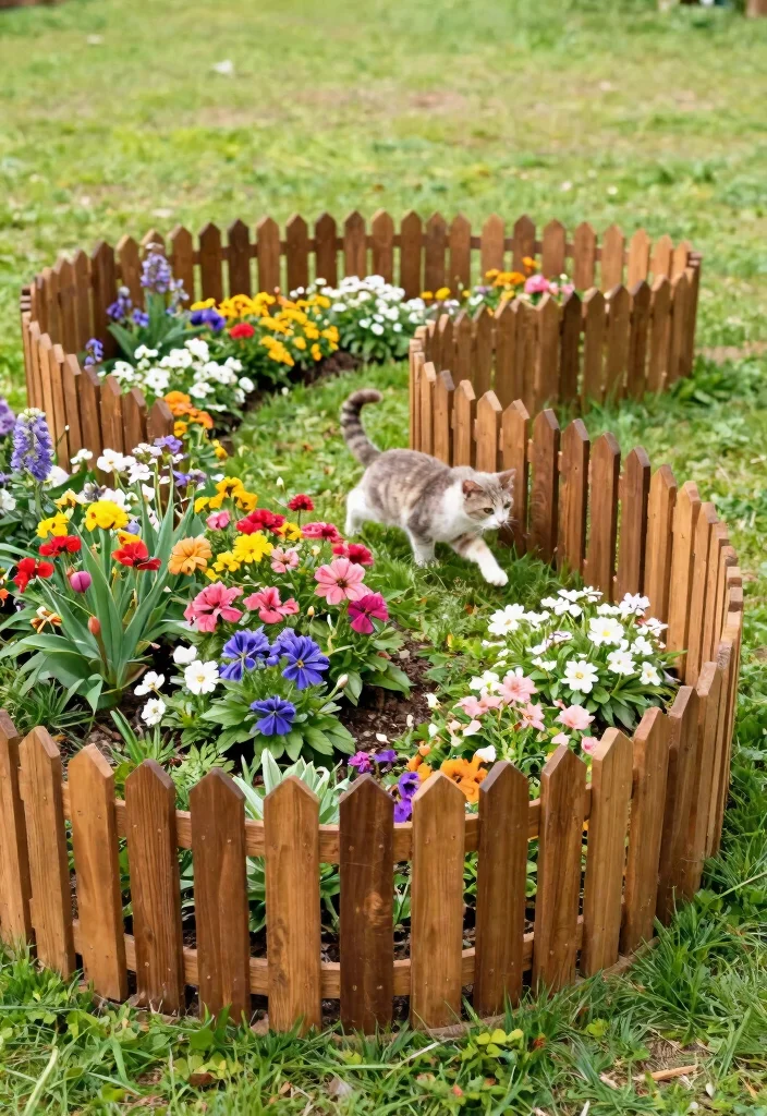 15 Post and Rail Fence Ideas That Keep Pets In Without Blocking Views - 11. Creative Curve Designs 1