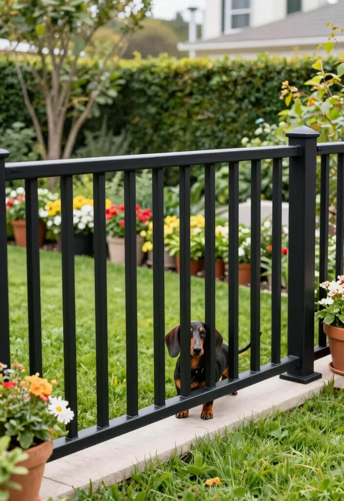 15 Post and Rail Fence Ideas That Keep Pets In Without Blocking Views - 2. Sleek and Modern Aluminum Rails 1