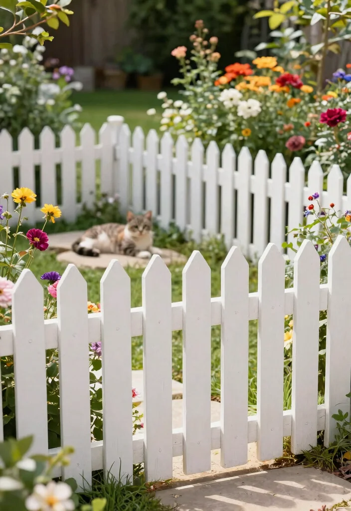 15 Post and Rail Fence Ideas That Keep Pets In Without Blocking Views - 8. Privacy with Picket Fencing 1