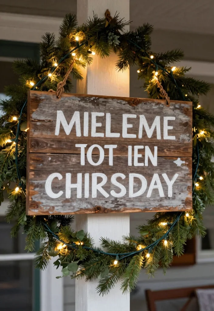 15 Rustic Farmhouse Christmas Ideas on a Budget That Look High-End - 11. Reclaimed Wood Signs 1