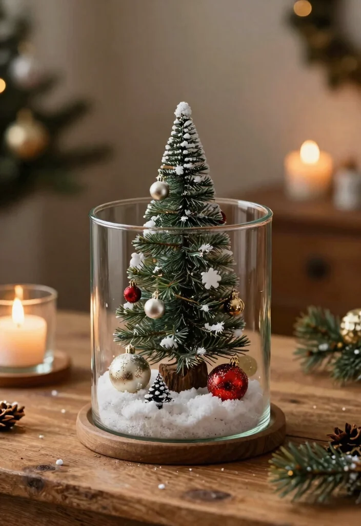 15 Rustic Farmhouse Christmas Ideas on a Budget That Look High-End - 13. Holiday Themed Terrariums 1