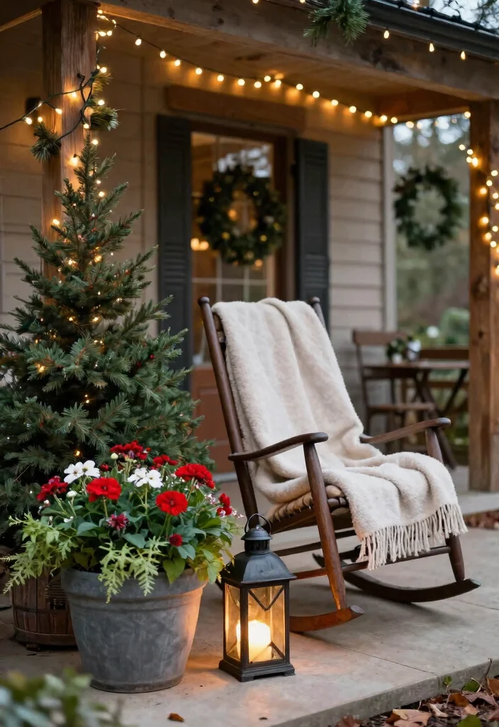 15 Rustic Farmhouse Christmas Ideas on a Budget That Look High-End - 8. Simple Festive Garden Planters 1