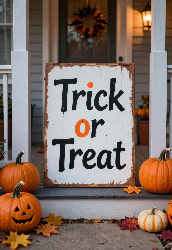 15 Small Porch Halloween Decor Ideas That Make a Big Impact - 10. Halloween Signage 1