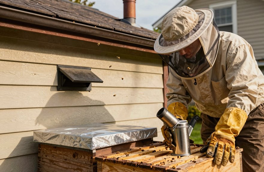 bees in walls call professionals