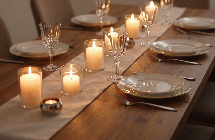 5 Ways to Style Your Dining Table Like a Pro 5 candlelit metallic centerpiece warmth
