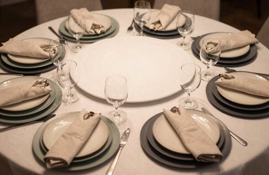 5 Ways to Style Your Dining Table Like a Pro 2 circular symmetry with cohesive palette