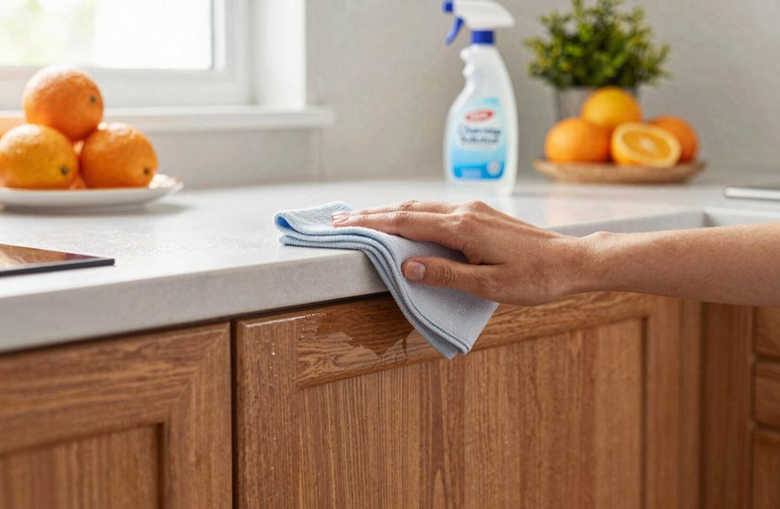 Do It Yourself: Clean Greasy Kitchen Cabinets in 6 Easy Steps 5 dawn and warm water clean
